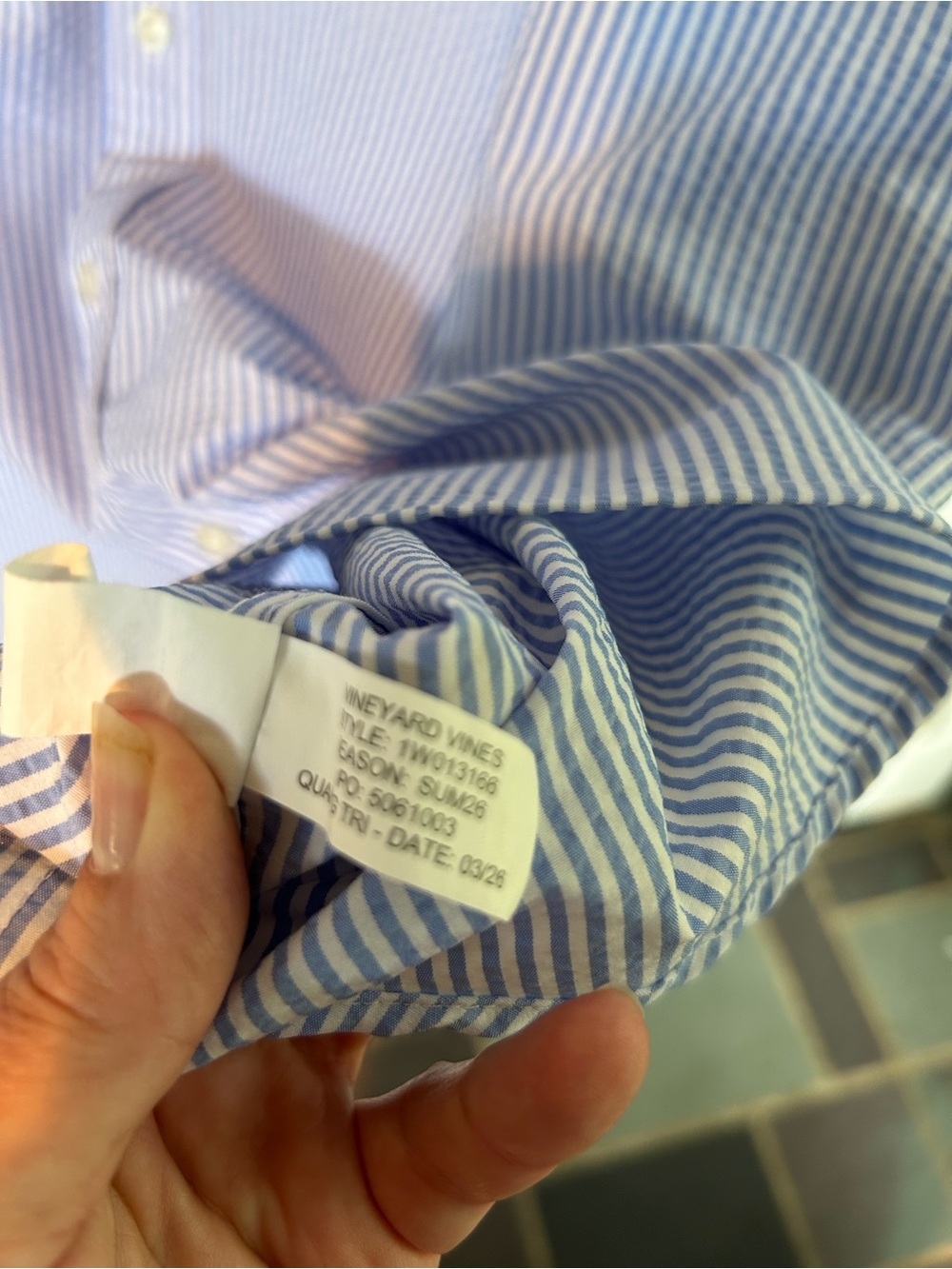Vineyard Vines Men's Short Sleeve Seersucker Button Down XL - Picture 6 of 8